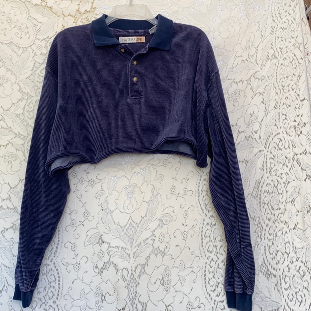 Naturalize Cutoff Long Sleeve Workout Shirt Size XL